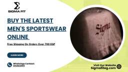 Latest Collection Of Sportswear For Men - Sigma Fit