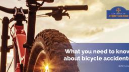 What you need to know about bicycle accidents