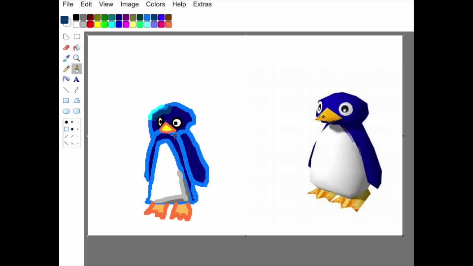 Super Mario 64 Penguin Speedpaint