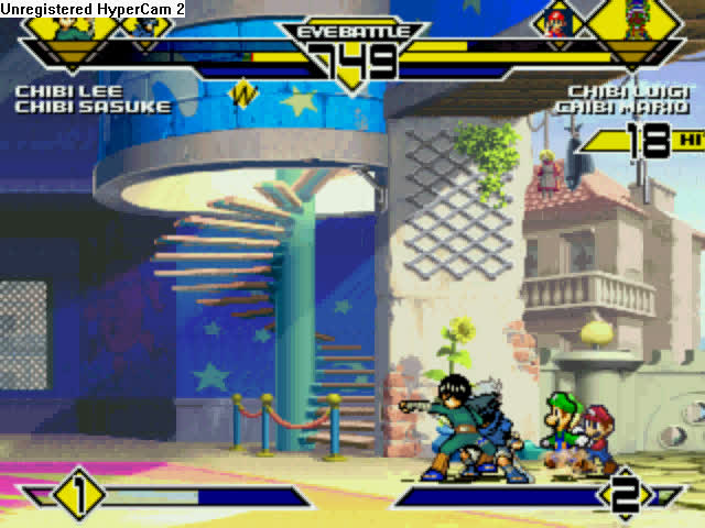 PM MUGEN: Rock Lee and Sasuke vs Luigi and Mario