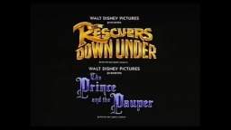 The Rescuers Down Under and The Prince and the Pauper (1990) UK VHS Trailer (1991)