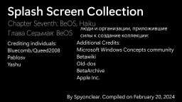 Splash Screen Collection Chapter 7 BeOS Haiku