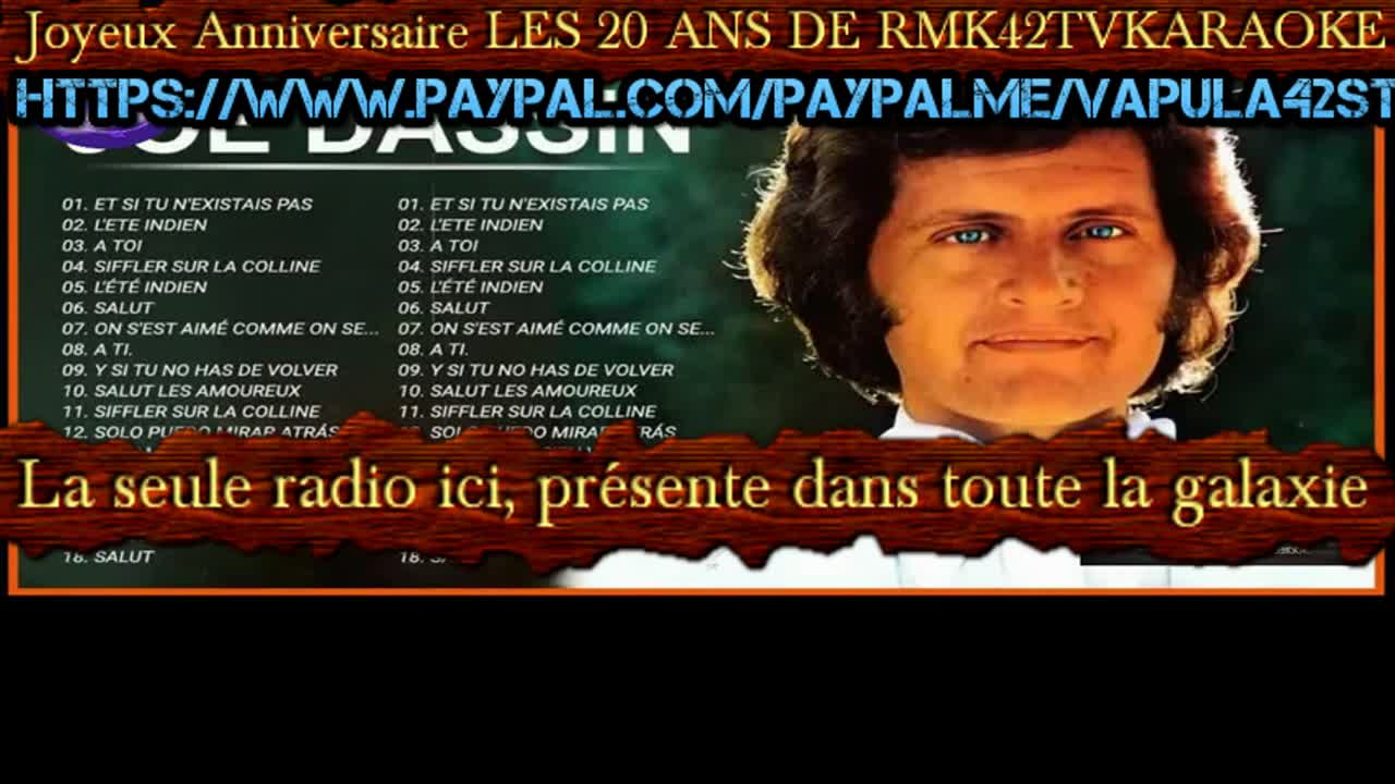 Joe Dassin - Medley 4 titres karaoke 2026 djmac-kinkikeuke  rmk42tvkaraoke