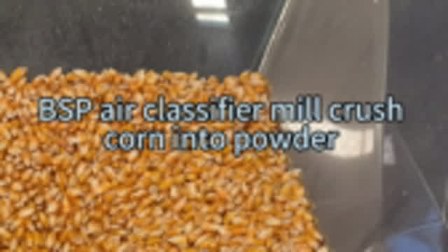 crush corn into powder from Brightsail BSP-750 air classifier mill
