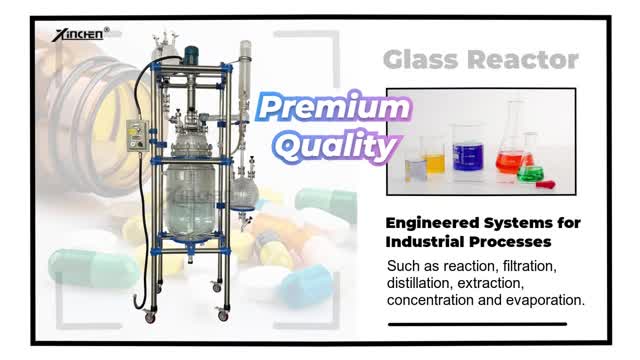 Best Quality XINCHEN 100liter Glass Reactor Factory Price