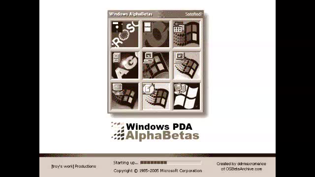 Windows AlphaBetas History (2005)