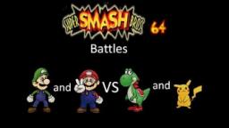 Super Smash Bros 64 Battles #115: Luigi and Mario vs Yoshi and Pikachu
