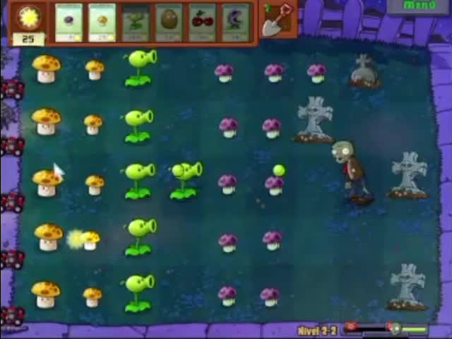 Plantas contra zombies - nivel 2-2