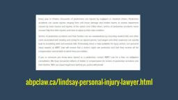 Injury Attorney Lindsay - ABPC Personal Injury Lawyer (800) 964-0847