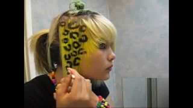 how to do cheetah / lepard print hair