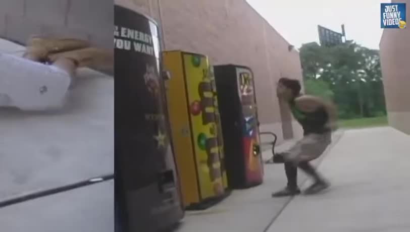 guy fails backflip TWICE