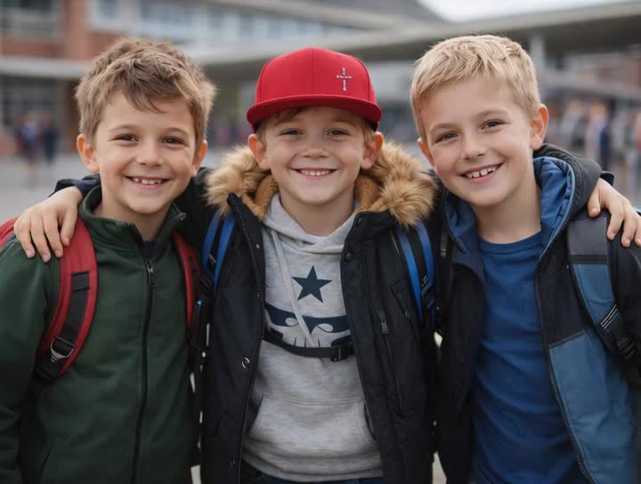 Die beste freunde auf dem Schulhof