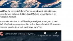 VIDEO SUPERBE OVNI AU DESSUS DE ZION EN UTAH USA SEPTEMBRE 2019-FAKE-LE POUSREUC