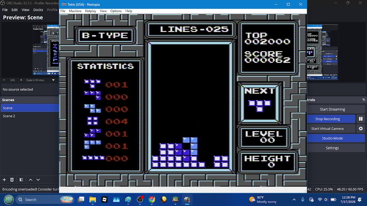 A moron plays Tetris
