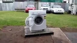 Hilarious Washing Machine Demolition (funny/fail)