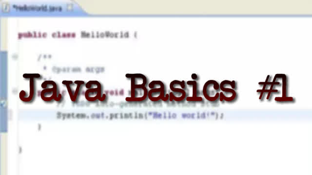 Java for Beginners #1 - JDK and Eclipse Setup