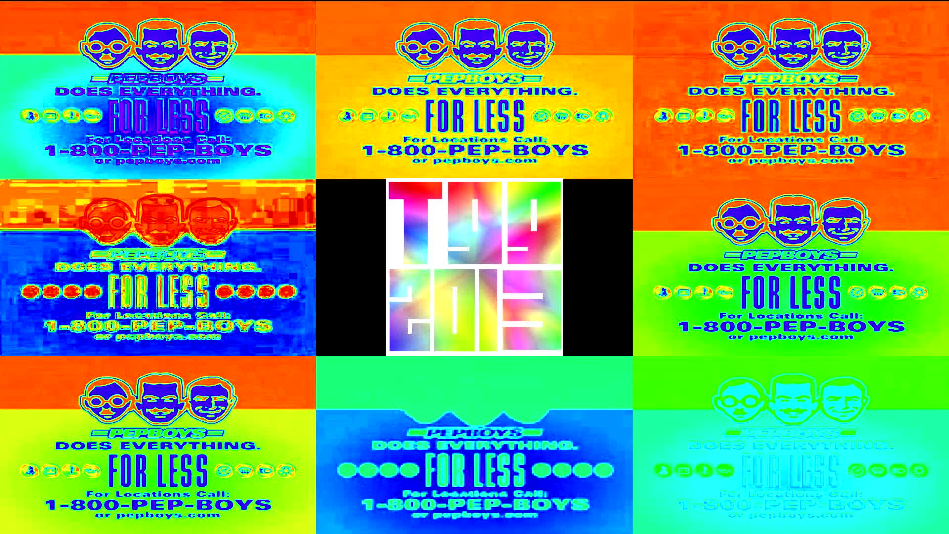 Pep Boys Commercial but the Hue Encodes Everything