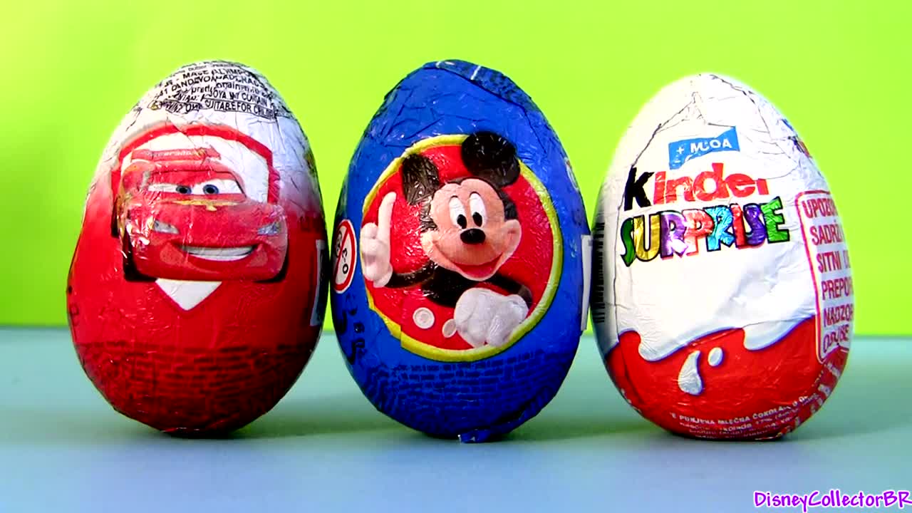 Mickey Mouse Surprise Egg Kinder Surprise Eggs Disney Pixar Cars HOLIDAY edition