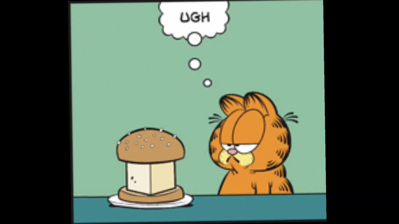 Garfield discovers a Tofu Burger (Comic Dub) Garfield discovers a Tofu Burger (Comic Dub)