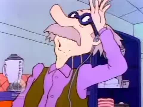 Rugrats- Grandpa Lou Acting Dramatic over Fudgy Ding a Ling Bars