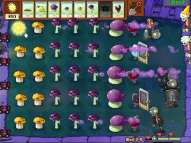 Plantas contra zombies - nivel 2-9 av 2
