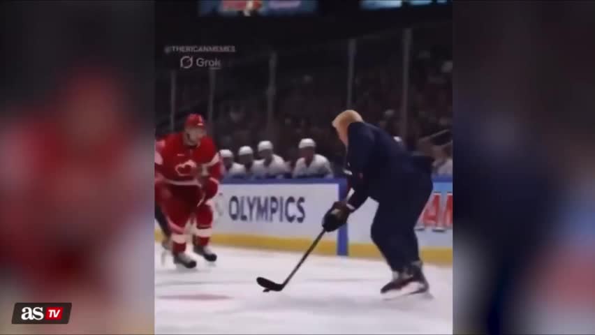 Bizarre Trump video punching Canadians