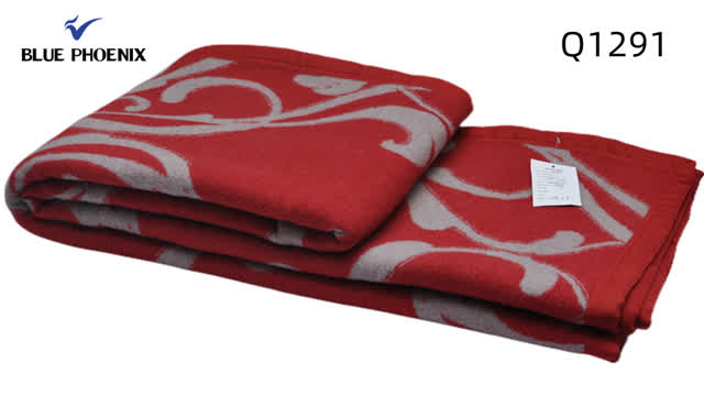 heavy throw blanket 100% wool jacquard king size bed for winter plush: