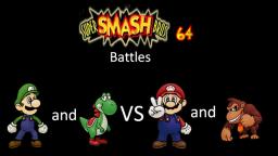 Super Smash Bros 64 Battles #140: Luigi and Yoshi vs Mario and Donkey Kong