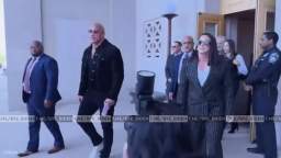 This is how Dwayne Johnson left a meeting with military leaders at the Pentagon today. It turns out 