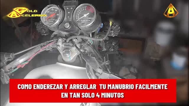 ENDEREZADO DE MANUBRIO DE MOTOCICLETA EN 4 MINUTOS, @GOLDACELERIUX