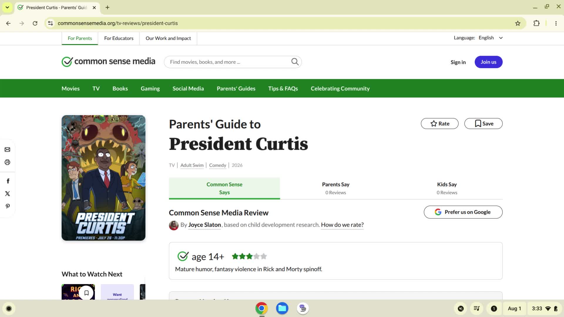 President Curtis TV Review President Curtis TV Review