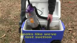 Vacuum Cleaner Sucks Up Water