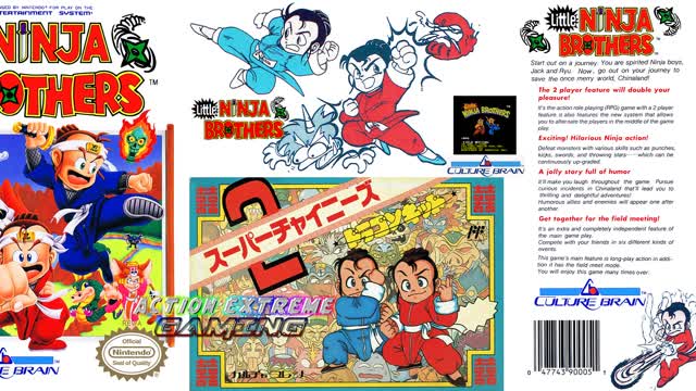 Little Ninja Brothers (NES) Opening Intro + Random Gameplay