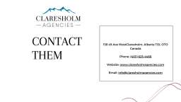 Claresholm Agencies Also Offers Services Such AsAlberta Auto Registration!