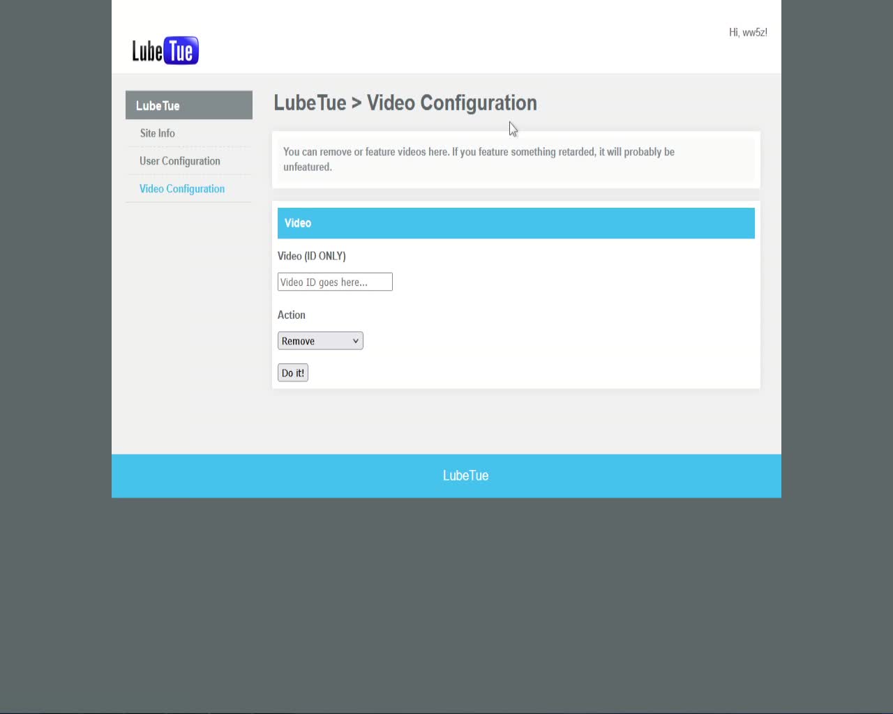 LubeTue Admin Panel 2025?