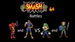 Super Smash Bros 64 Battles #108: Samus and Captain Falcon vs Luigi and Link