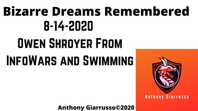 Bizarre Dreams Remembered 8-14-2020 Owen Shroyer From Infowars and Swimming
