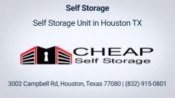 Self Storage Unit in Houston TX