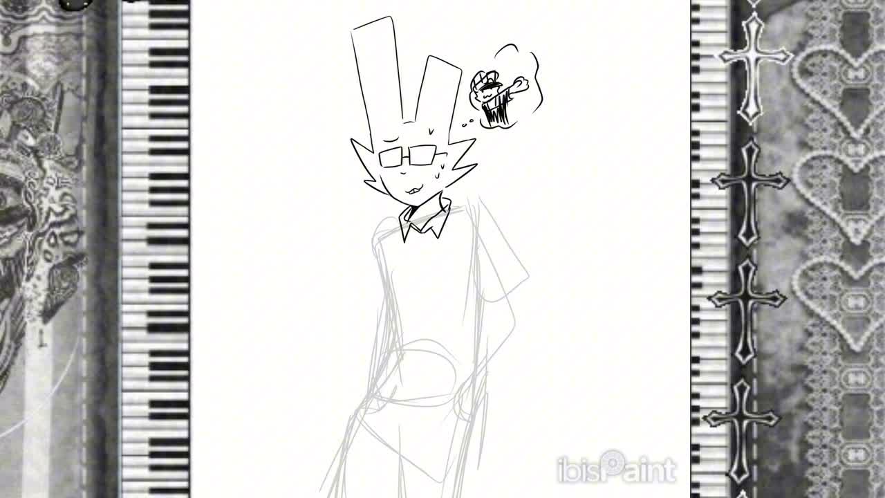 trying to draw my oc (。﹏。*)