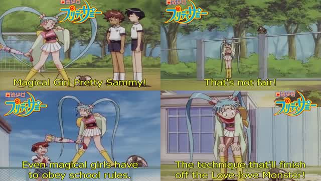 Pretty Sammy Funny Moments - Sasami begins her training as a Magical Girl and Breaks the School Rule