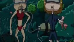 Debbie's scuba diving in underwater with her mom Marianne