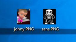 johny turns into sans