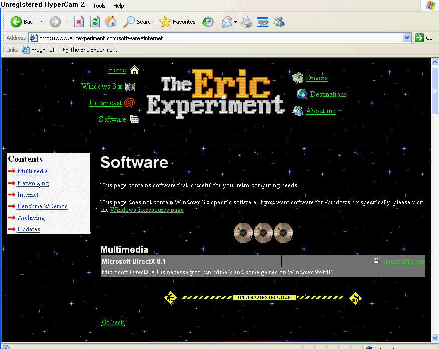 Vintage web Browsing (http://www.ericexperiment.com/)