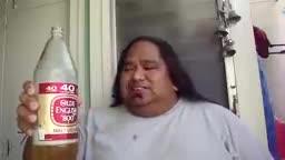 Iloveanime721 the obese nonce chugging down 2 beer bottles!