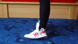 Jana shows her Adidas Extraball white, shiny white and pink