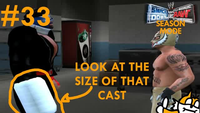 WORLD'S BIGGEST ARM CAST - WWE Smackdown Vs Raw Season Mode Ep.33