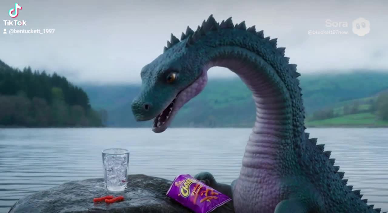Loch Ness Cheetos ASMR [SORA AI]