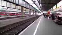 Train arrives in Stuttgart Germany