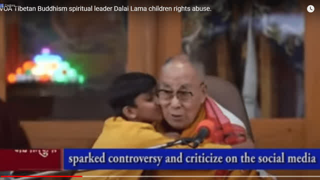VOA Tibetan Buddhism spiritual leader Dalai Lama children rights abuse.