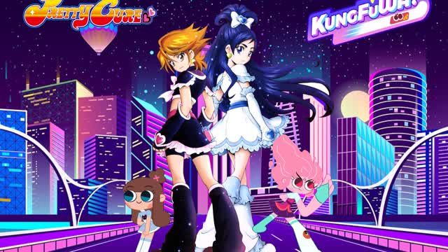 Futari Wa Pretty Cure X Kung Fu Wa/Sock Crossover Wallpaper